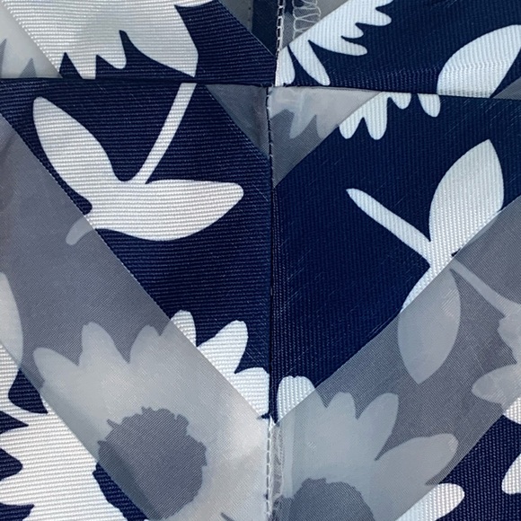 Girl size 4 Navy & White flower tank dress w/ belt underneath tulle formal - Picture 7 of 8